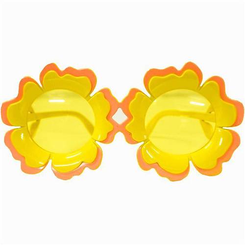 Papatya �ekilli Turuncu Sar� Renkli Hawaii Konsept Parti G�zl��� 15x7 cm