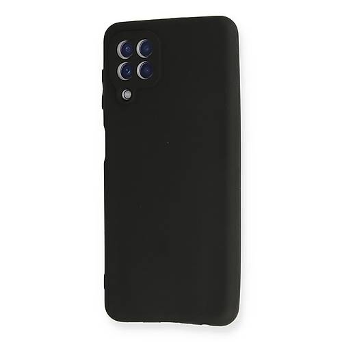 Galaxy A22 K�l�f First Silikon - Siyah