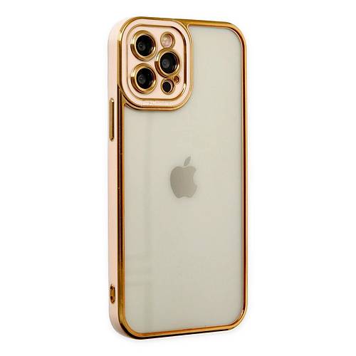iPhone 12 Pro K�l�f Liva Lens Silikon - Rose