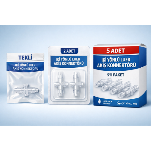 �ki Y�nl� Luer Ak�� Konnekt�r� | Medikal S�v� Transfer Ba�lant� Aparat�