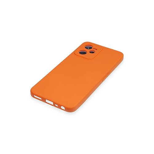 Realme C35 K�l�f Nano i�i Kadife Silikon - Turuncu