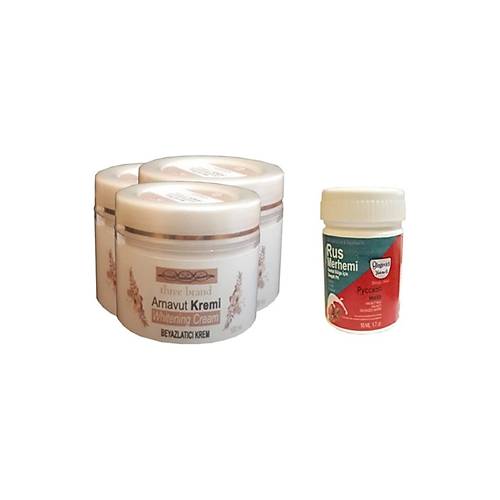 Three Brand V�cut Kremi 100 ml Arnavut Kremi3 Adet + Rus Merhemi 50 ml 1 Adet