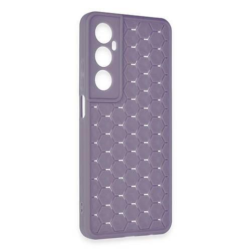 Realme C65 K�l�f Petek Silikon Kapak - Lila
