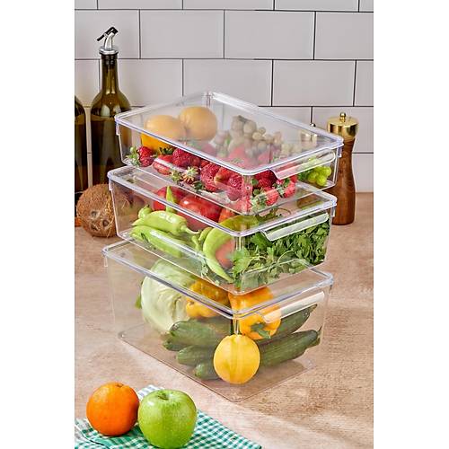 3 L� Buzdolab� Organizeri MIX Set (3 lt + 4,5 lt + 6 lt)