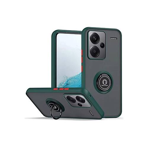 Redmi Note 13 Pro Plus K�l�f Montreal Y�z�kl� Silikon Kapak - Ye�il