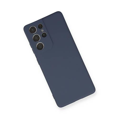 Galaxy S21 Ultra K�l�f Nano i�i Kadife Silikon - Gri