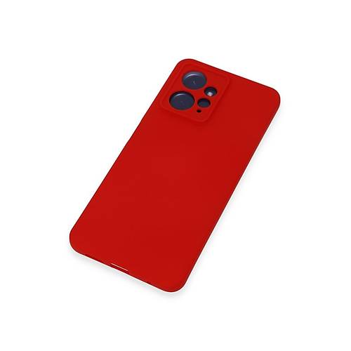 Redmi Note 12 4G K�l�f Nano i�i Kadife Silikon - K�rm�z�