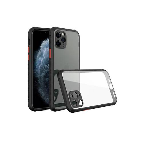 iPhone 11 Pro K�l�f Miami �effaf Silikon - Siyah