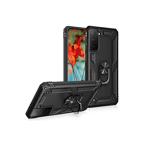 Galaxy S21 K�l�f Sofya Y�z�kl� Silikon Kapak - Siyah