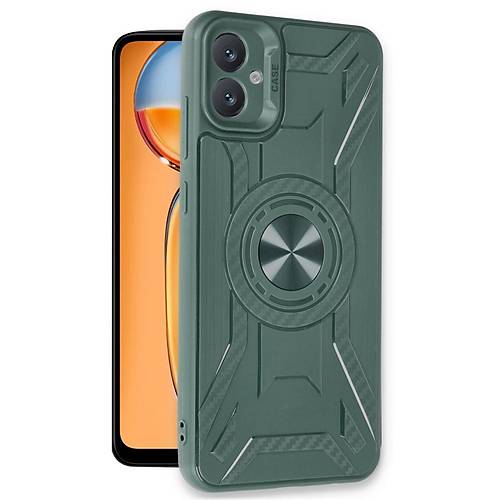 Galaxy A05 K�l�f Lincoln Silikon - Koyu Ye�il