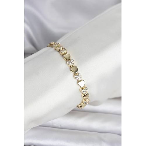Pirin� Gold Renk Kalpli Model Kad�n Bileklik