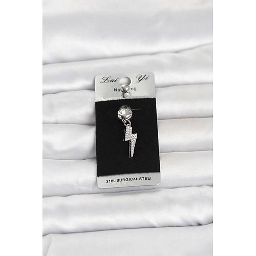 316L Cerrahi �elik Zirkon Ta�l� �im�ek Sallant�l� G�bek Piercing