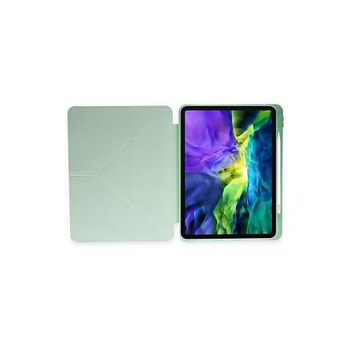 iPad 9.7 (2018) K�l�f Kalemlikli Mars Tablet K�l�f� - A��k Ye�il