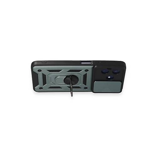Realme C53 K�l�f Pars Lens Y�z�kl� Silikon - Ye�il