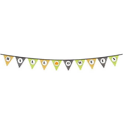 Cad�lar Bayram� Kabak Temal� Halloween Yaz�l� Banner S�s Flama 3 Metre