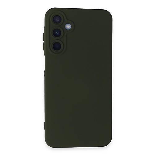 Galaxy A05S K�l�f Nano i�i Kadife Silikon - Koyu Ye�il
