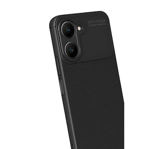 Y18 K�l�f Auto Focus Karbon Kapak - Siyah