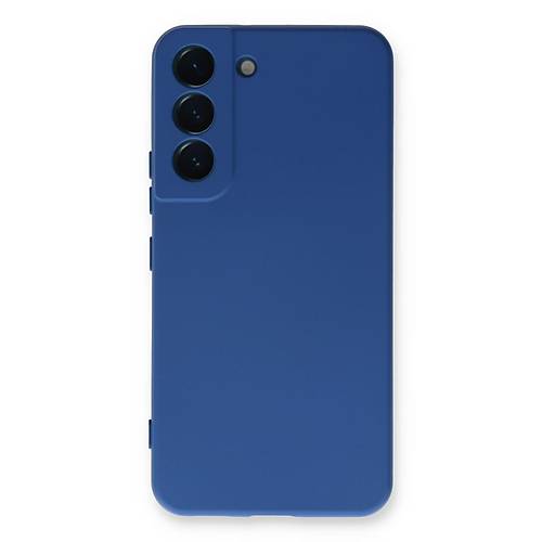 Galaxy S23 K�l�f Nano i�i Kadife Silikon - Mavi