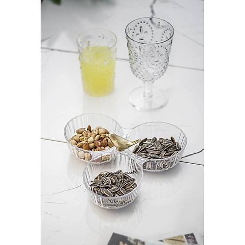 Akrilik Gold Ku�lu �erezlik Sunumluk �ekerlik �effaf ( CAM & PORSELEN DE��LD�R )