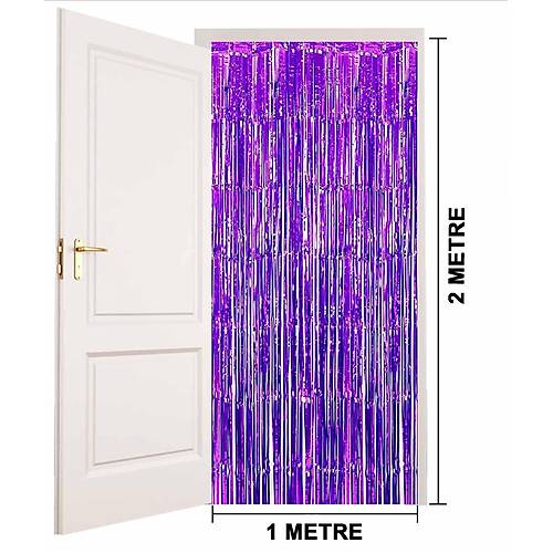 Mor Renk Ekstra Metalize Parlak Sa�akl� Arka Fon Perde �thal A Kalite 1x2 Metre