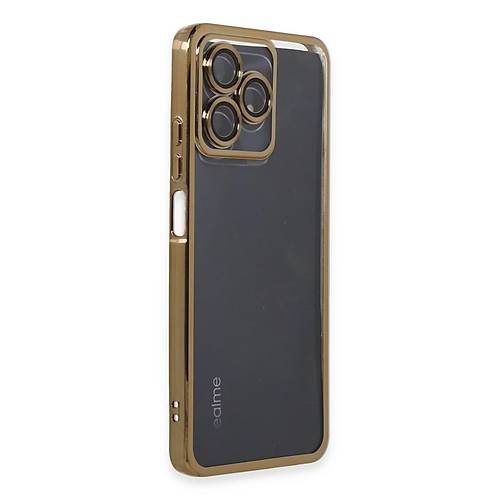 Realme C53 K�l�f Razer Lensli Silikon - Gold