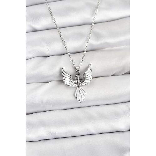 316L �elik Zincir G�m�� Renk Anka Ku�u Model Kad�n Kolye