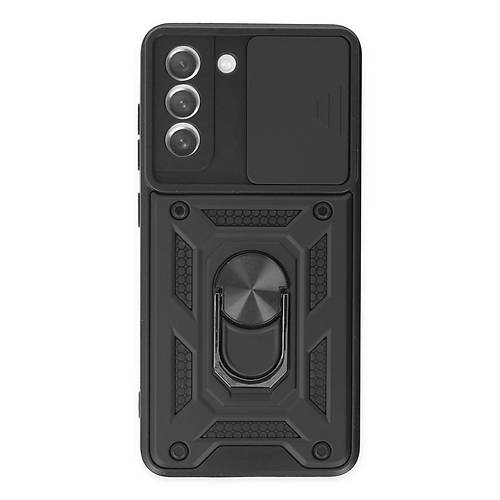 Galaxy S21 FE K�l�f Pars Lens Y�z�kl� Silikon - Siyah