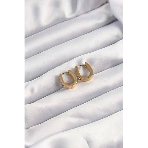 316L �elik Alt�n Renk Zirkon Ta�l� Halka Model K�pe