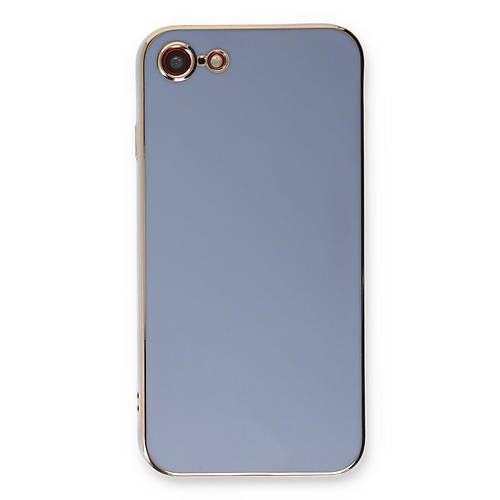 iPhone 7 K�l�f Volet Silikon - Mavi