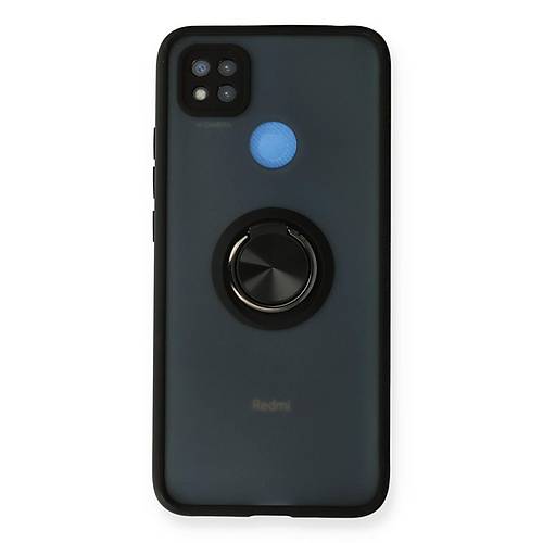Redmi 9C K�l�f Montreal Y�z�kl� Silikon Kapak - Siyah