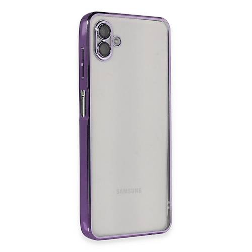 Galaxy A04 K�l�f Razer Lensli Silikon - Mor