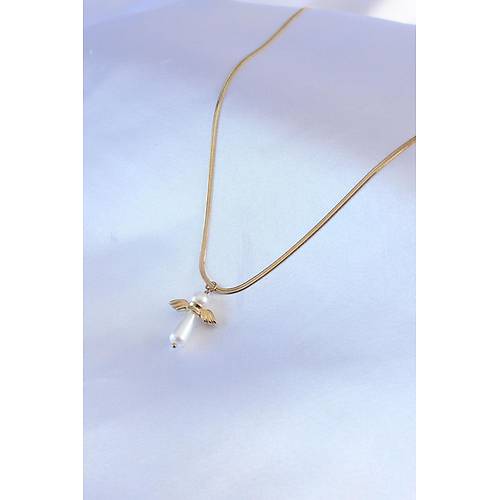 316L �elik Gold Renk �talyan Zincir Model Piyon Fig�r Kad�n Kolye