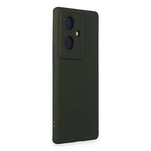 V29 Lite K�l�f Nano i�i Kadife Silikon - Koyu Ye�il