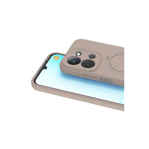 Redmi 15C 4G Regal Magsafe Standl� Kapak - ��l Titanyum