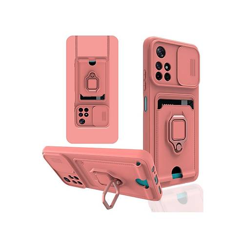 Redmi Note 11T K�l�f Zuma Kartvizitli Y�z�kl� Silikon - Pembe