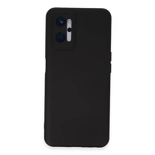 Realme 9i 4G K�l�f Nano i�i Kadife Silikon - Siyah
