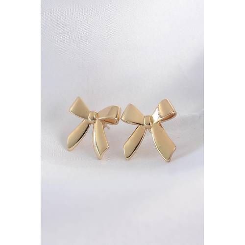 Pirin� Gold Renk D�z Plaka Fiyonk K�pe