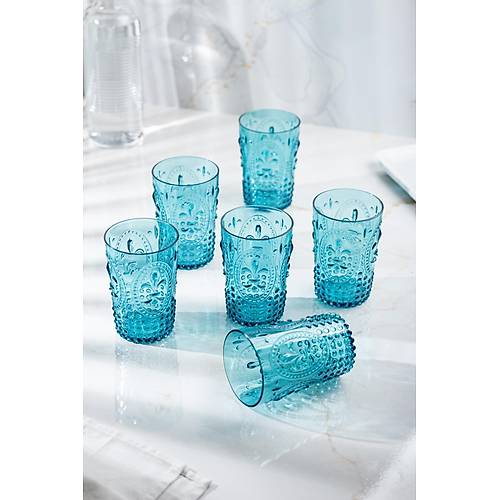 Akrilik Aquamarin Tekli K�sa Bardak & Su Me�rubat Kahve Yan� Barda�� 400 ml ( Cam De�ildir )