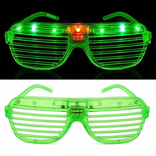 LED I��kl� Panjur Parti G�zl��� Ye�il Renk Shutter G�zl�k