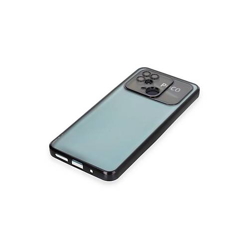 Redmi 10C K�l�f Razer Lensli Silikon - Siyah