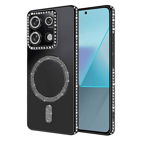 Redmi Note 13 Pro 4G Joke Simli Magneticsafe K�l�f - Siyah