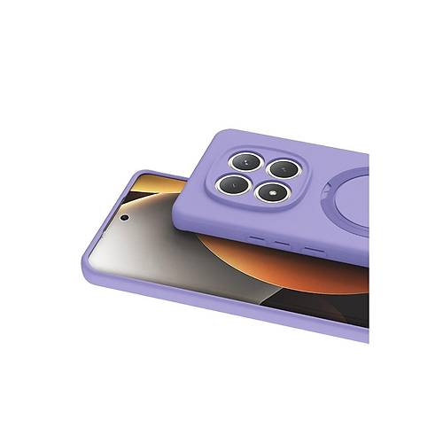 Redmi Note 15 4G Regal Magsafe Standl� Kapak - Lila