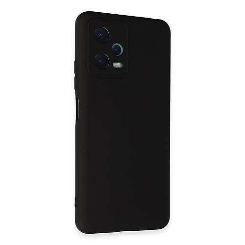 Redmi Note 12 5G K�l�f Nano i�i Kadife Silikon - Siyah