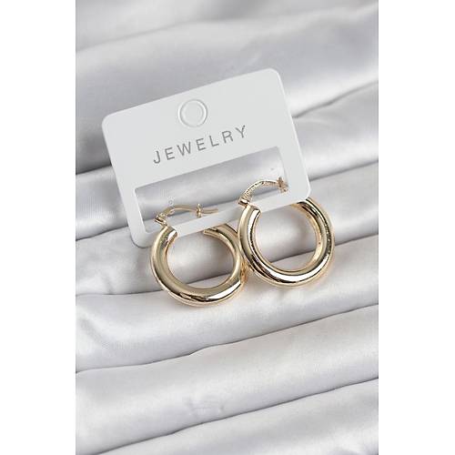 Gold Renk Pirin� Halka 25 mm Kad�n K�pe