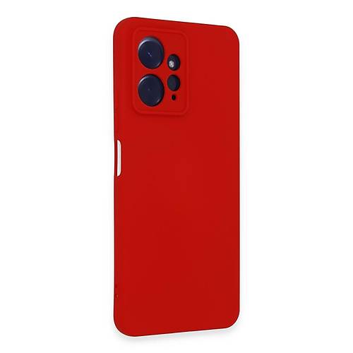 Redmi Note 12 4G K�l�f Nano i�i Kadife Silikon - K�rm�z�
