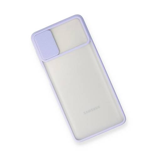Galaxy M51 K�l�f Palm Buzlu Kamera S�rg�l� Silikon - Lila