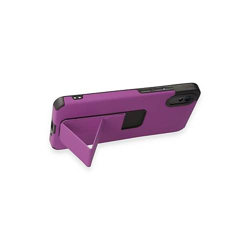 Redmi 9A K�l�f Mega Standl� Silikon - Mor