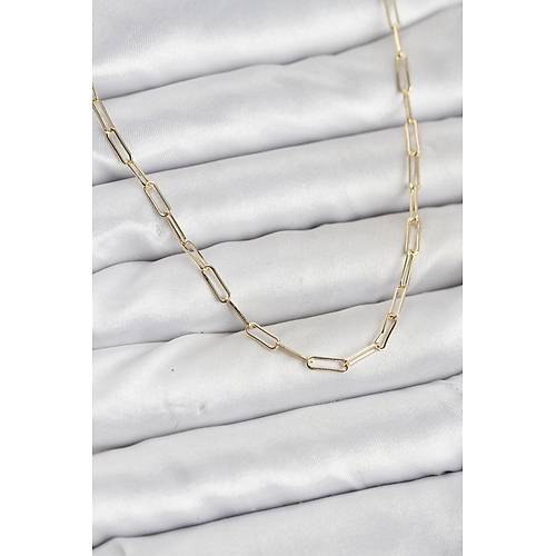 CM 14K Gold Renk Pirin� Ata� Zincir Kad�n Kolye