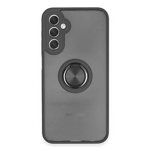 Galaxy A24 4G K�l�f Montreal Y�z�kl� Silikon Kapak - Siyah