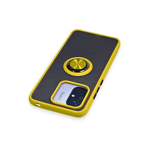 Redmi 12C K�l�f Montreal Y�z�kl� Silikon Kapak - Sar�